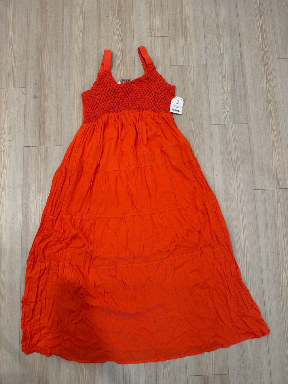 Women’s Coral Smocked Maxi Dress